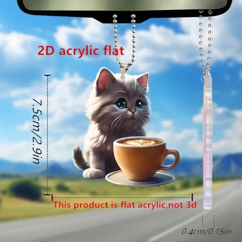 2d Acrylic Delightful Car Hanging Decoration Cheerful Christmas Tree Ornament For Cars