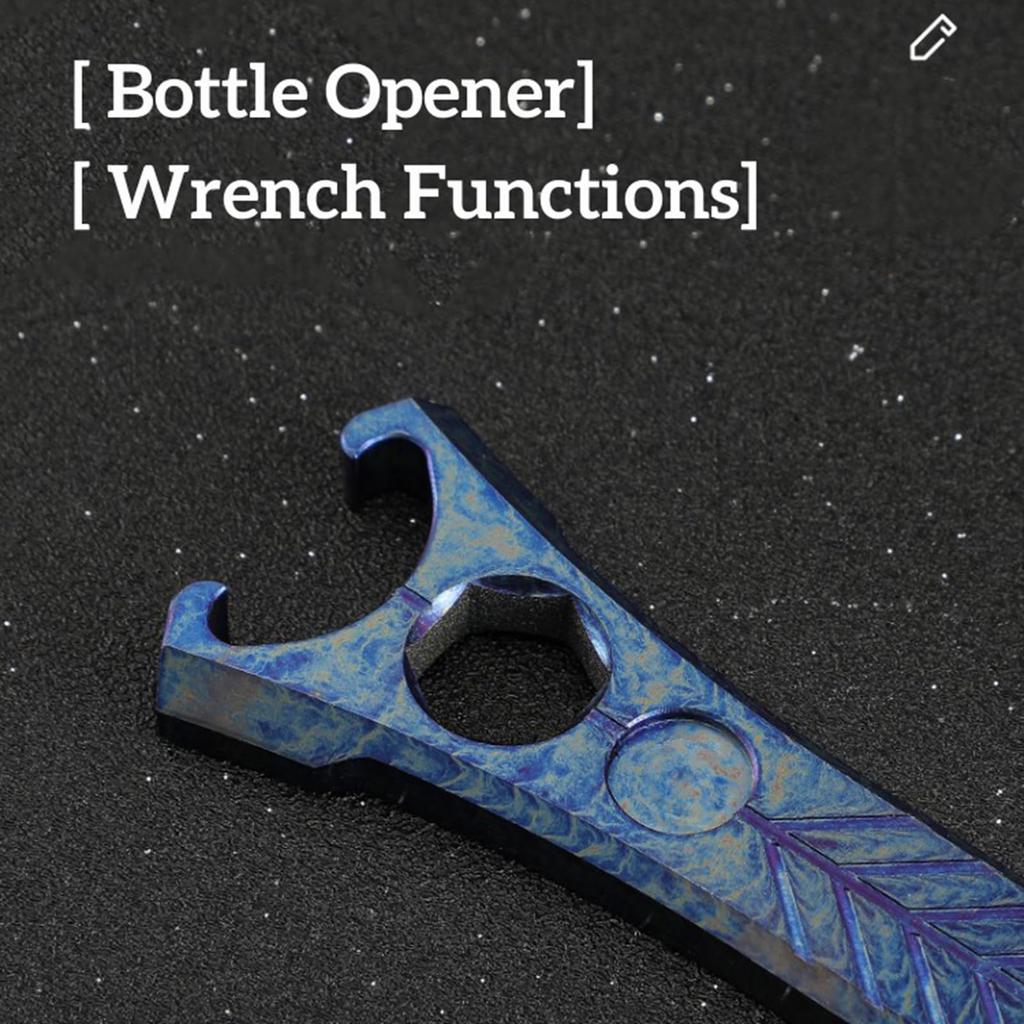 Tytanowy brelok EDC, łom, otwieracz do butelek, kompaktowy rozmiar, klucz koniczynka EDC, śrubokręt, multitool, multitool