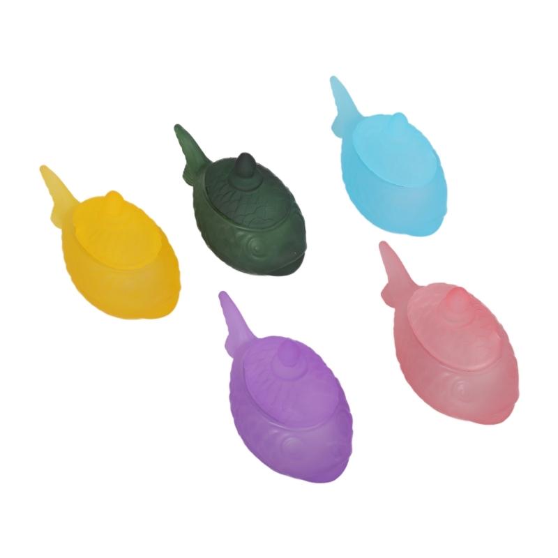 Delicate Fish Themed Glass Jar With Tight Seal Suitable For Storing Sweets Spices Or Office Supplies 16cm Size