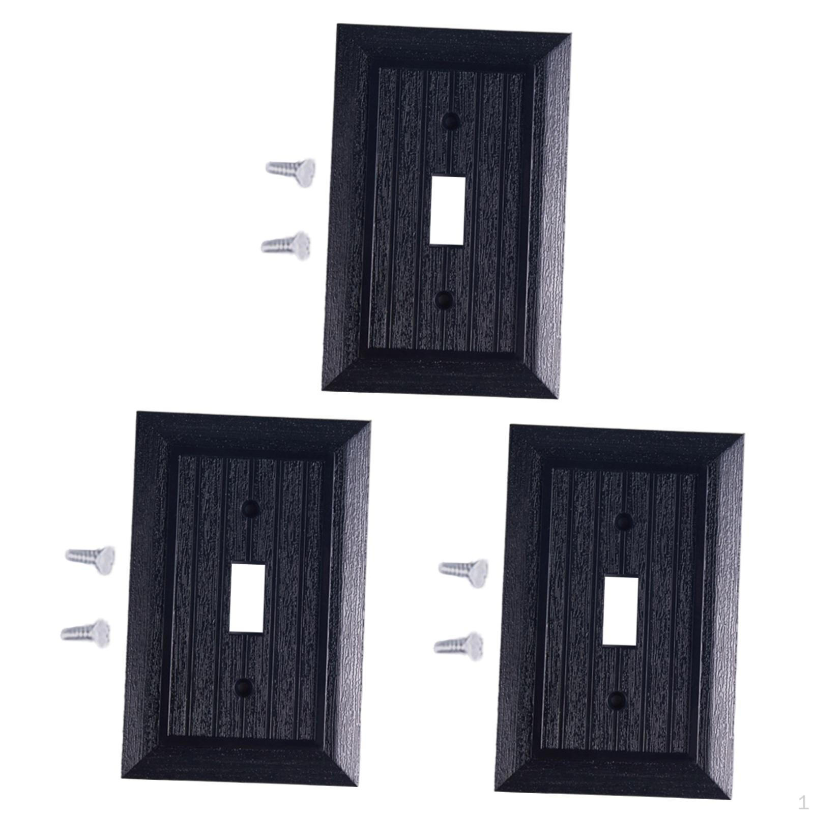 

3 панелі для розеток, кришки для простого встановлення 3 Hole Black