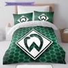 Set Copripiumino Trapuntato con Logo Werder Federa Decorazione per la Casa Regalo di Compleanno (1 * copripiumino + 2 * federa, senza nucleo)
