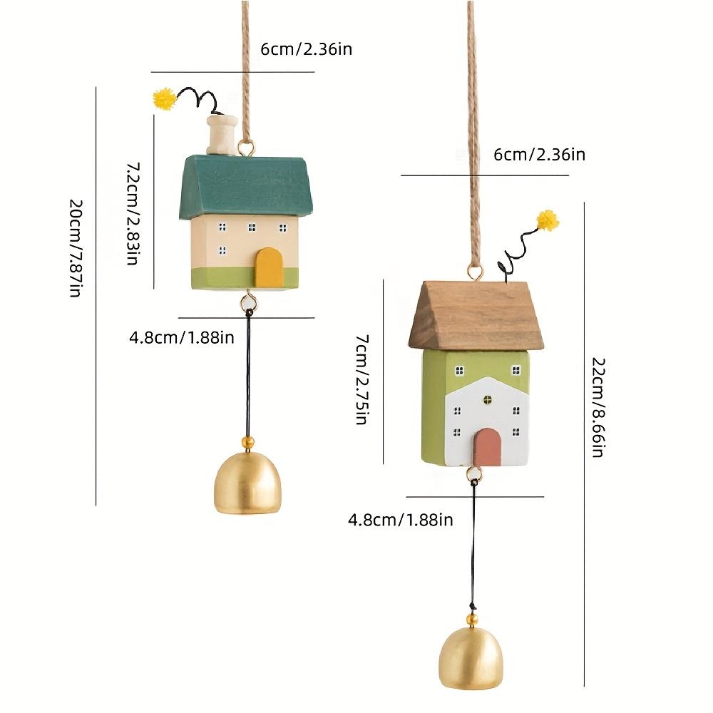 

2 шт. Милые маленькие домики, колокольчики ветра, креативные подвесные украшения, дверные колокольчики, подходят для дома, балкона, окон спальни, уличного сада 1 Set Of 2 Pieces