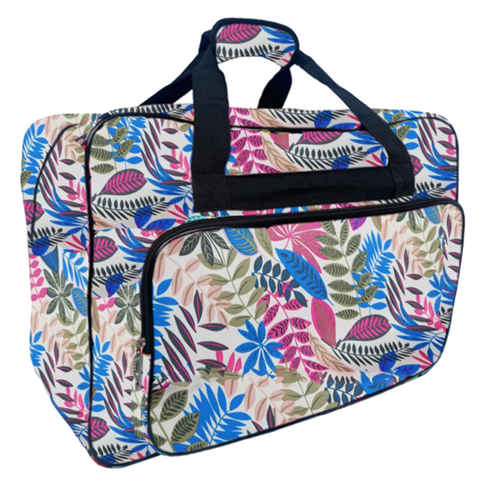 

Портативна сумка для зберігання швейної машини Міцні нейлонові дорожні сумки з кишенями для аксесуарів яскравого кольору білий