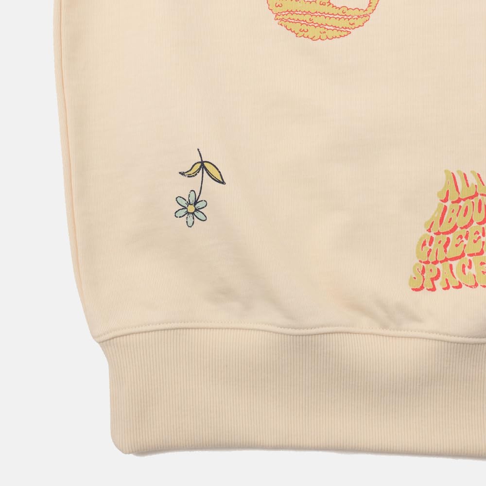 Timberland Graphic Crew Neck Sweatshirt, Unisex, White Smoke, Size S (TB0A2R18V041)