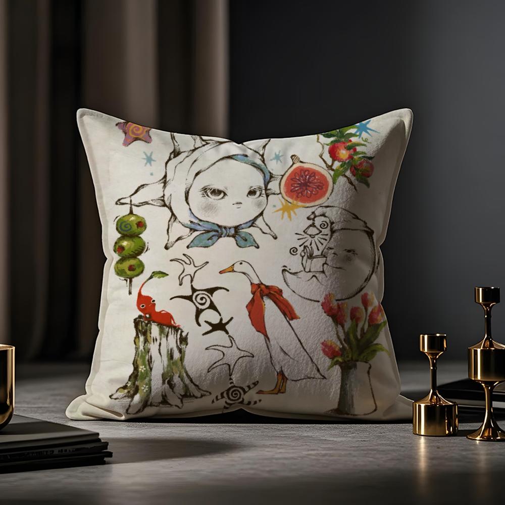 Fairy Tale Fantasy For Adults Cushion Cover Anti-dustmite Pillowcase Invisible Zipper Silky Short Plush Sofa Cushion Cover
