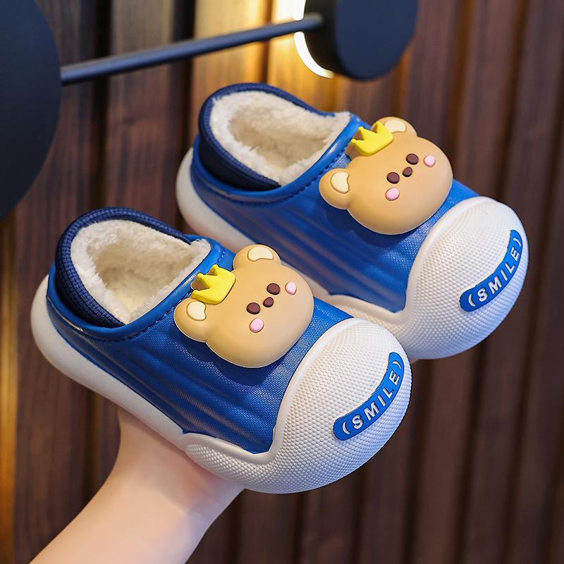 Children's Cotton Slippers   Winter Indoor Bottom Plush