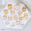 15 Pcs/Set Hip Hop Creative Irregular Rings for Women Men Punk Gold Color Exaggerated Hollow Out Knuckle Joint Ring Jewelry Gift