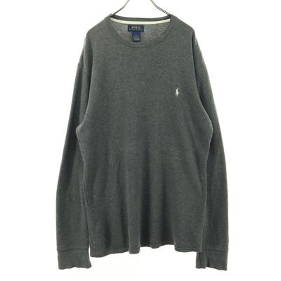 Ein-Punkt-Stickerei Langarm Baumwollstrickpullover L Herren Gebraucht