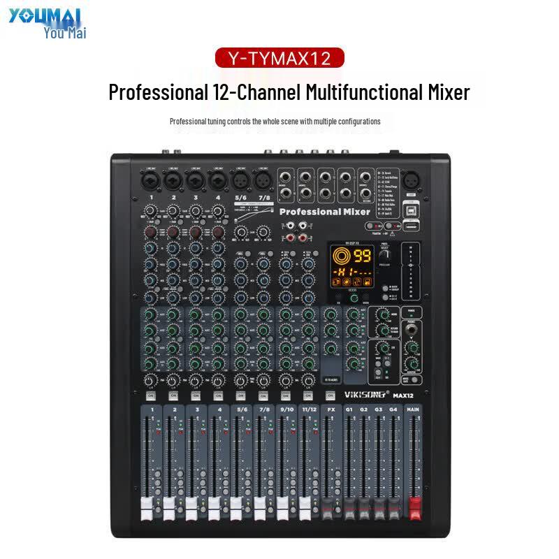 Youmai Professional 12-Channel Analog Mixer (CN Version)