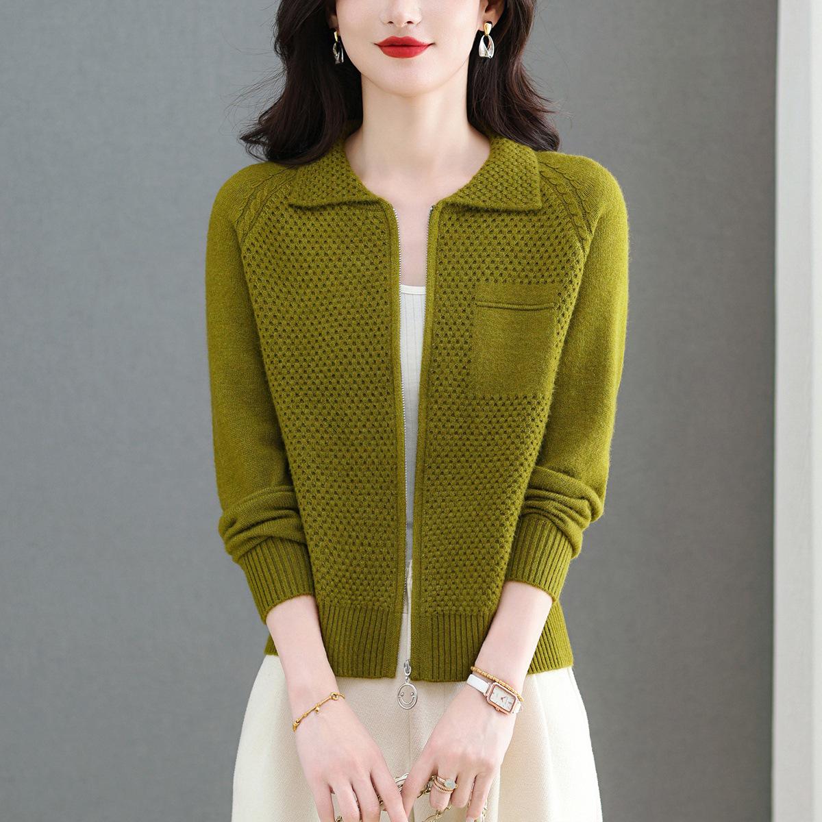 

Women s Petite Autumn Knitted Zip Cardigan Jacket - Spring & Autumn 2025 Collection L