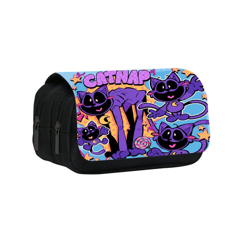Kids Critters Smiling Pen Bag With Double Layer Design For School And Travel