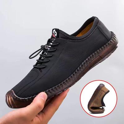 Pantofi casual din piele pentru bărbați 2024 primăvară și toamnă noi talpă moale feță moale talpă tendon de vită antiderapant pantofi la modă pantofi casual interior pentru bărbați