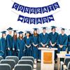 2026 Congrats Grad Banner with Graduation Cap Sign(Assembled) Class of 2026 Graduation Party Supplies Congratulation Grad Garland To Celebrate
