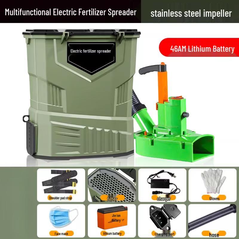 Jinggong Backpack Automatic Fertilizer Spreader CN plug (adapter included)