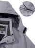 TACVASEN 11k Winter Warm Solid Color Windproof Outerwear for and Light Size 3XL Men's Jacket, Zip-Up Coat, Skiing, Mountaineering, Snowboarding, Gray,