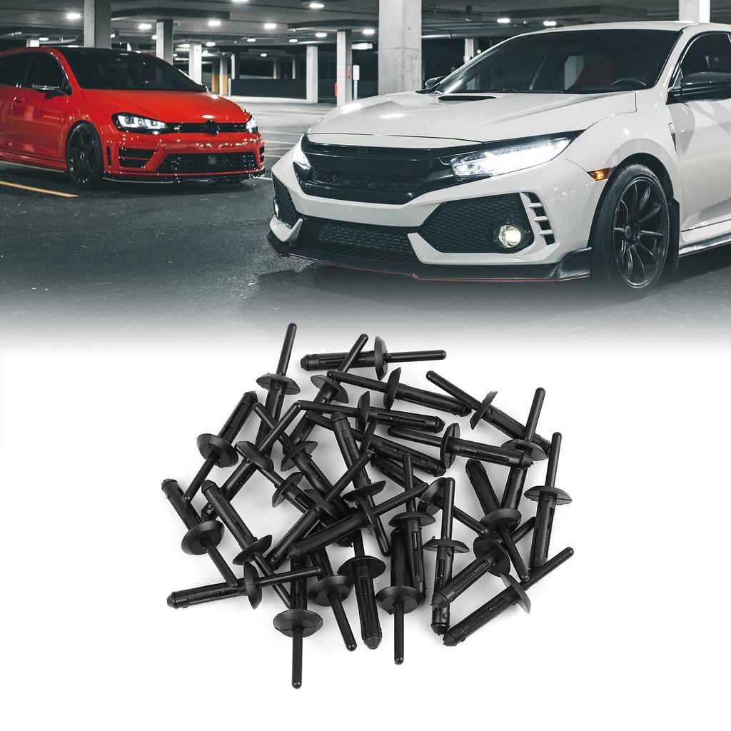uxcell Plastic Rivet Bumper Fender Clip 30pcs