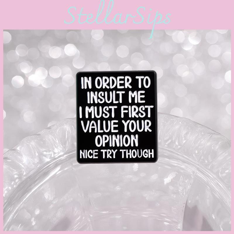 Versatile Quote Fun Brooch In Geometric Shape Ideal For Decoration Fashionable