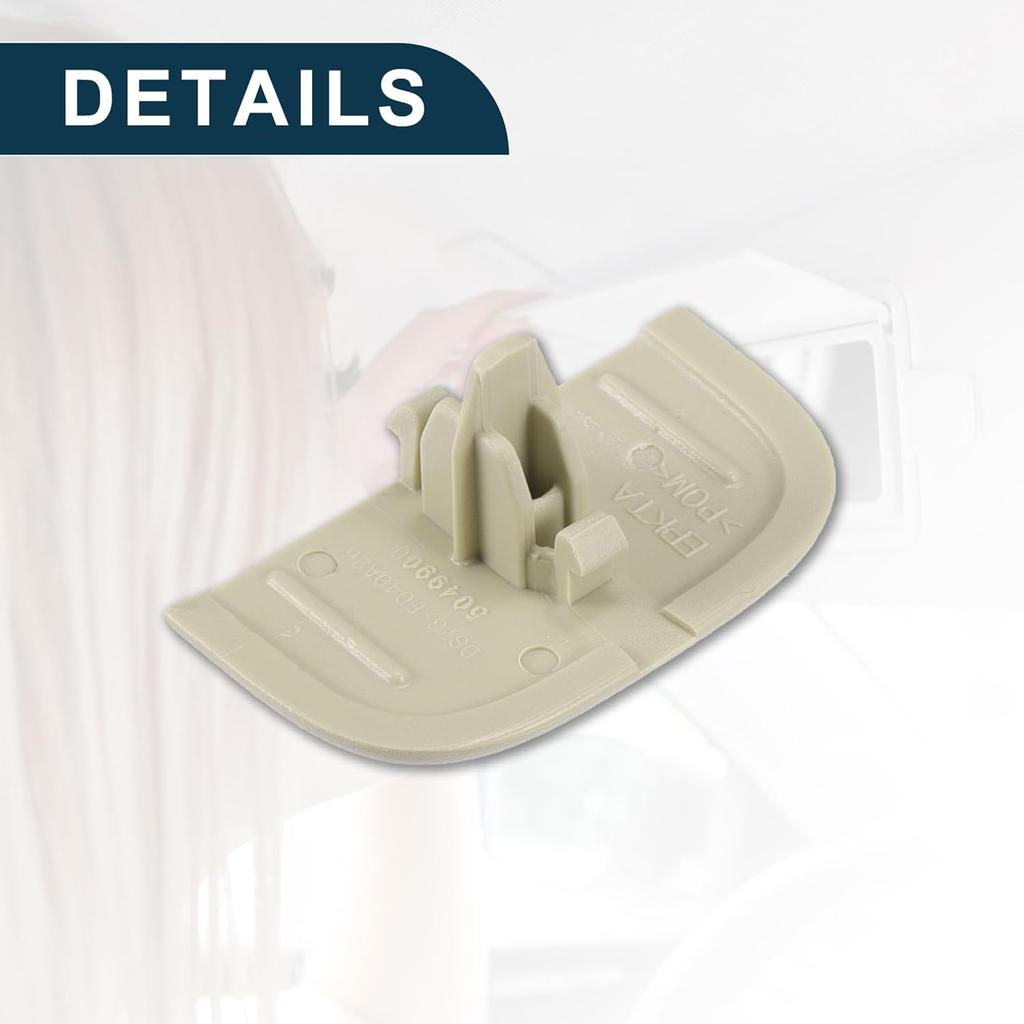 Makeup Mirror Cover Sun Visor Cap Clip for Ford Fusion Robust No.DS7Z54672A40AF | Inner Sun Visor Bolt Cover Beige with Flat Pry Bar 1 Set