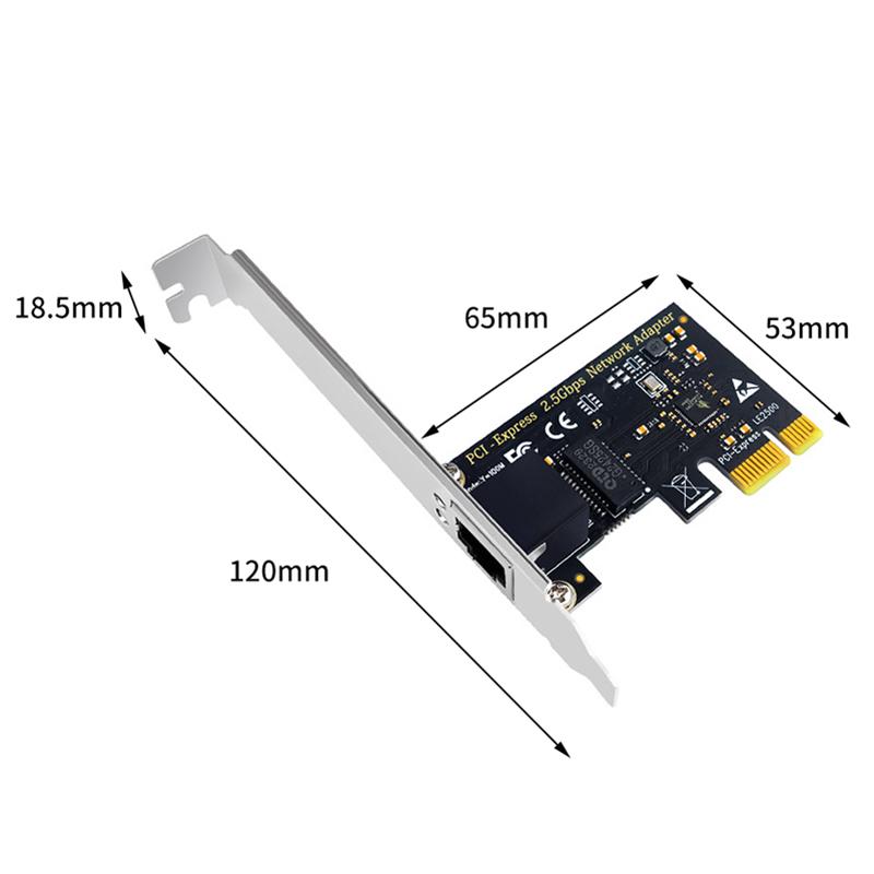 

2500Mbps Pci-E To Rj45 Network Card 8125Bg Chip Gigabit Ethernet 100/1000/2500Mbps Rj45 Lan Pcie Adapter For Laptop Pc Win 10/11
