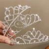 Children's Princess Crown Crystal Tiara Girls Hair Accessories High-end Atmosphere Dance Performance Birthday Gift Crown Bridal