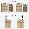 5 Piece Bathroom Cabinet Set Sonoma Oak Finish 43 x 11.5 x 60.5 cm