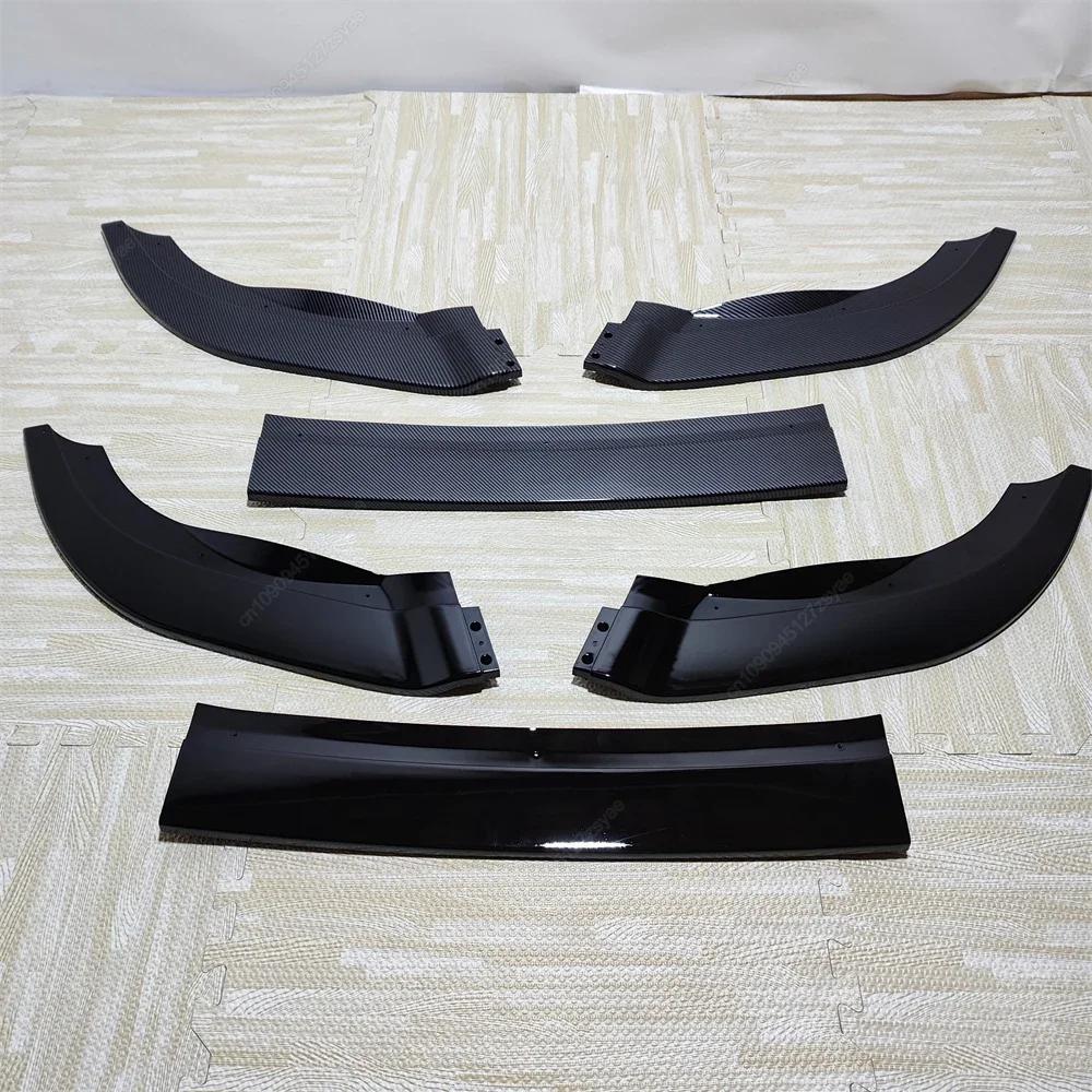 Front Bumper Lip Spoiler Splitter Diffuser For VW Golf 6 MK6 GTI GTD R R20 2008-2013 Canard Spoiler Body Kits Tuning ABS Black