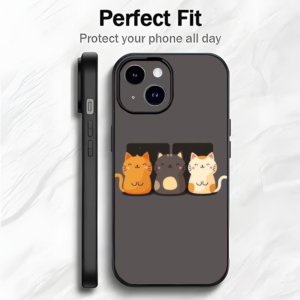 Cute cat life emoticon pack Phone Case Phone Case Soft Packaging Lightweight For iPhone17 16 15 14 13ProMax