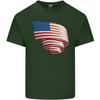 Curled Usa Flag Independence Day Football Unisexs Light Cotton Tshirt