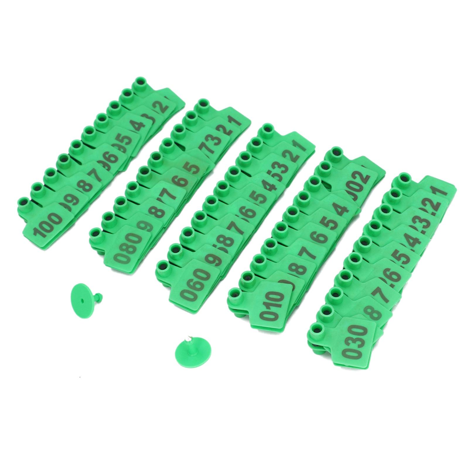 

100PCS Cattle Ear Numbered 001‑100 Livestock Animal Ear for Cows Calves Pigs Goats Animal Identification Earring ger