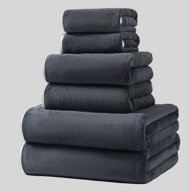 

Коралловое бархатное полотенце, банное полотенце, квадратное полотенце, набор из шести предметов, впитывающее и мягкое, теплое и удобное, для дома, предметы первой необходимости, искусно сотканные полотенца 1 SET