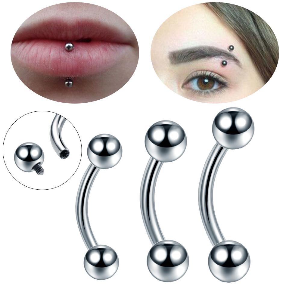 G23 Titanium Labret Piercings Stud Lip Rings Eyebrow Rings Cartilage Helix Tragus Piercing Horseshoe Ring Body Jewelry 16G