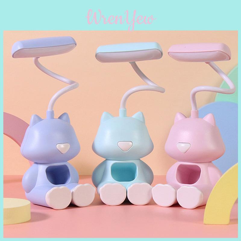 Cute Cartoon Usb Charging Small Desk Lamp Student Study Reading Led Eye-care Desk Lamp Dormitory Bedside Lamp Night Light