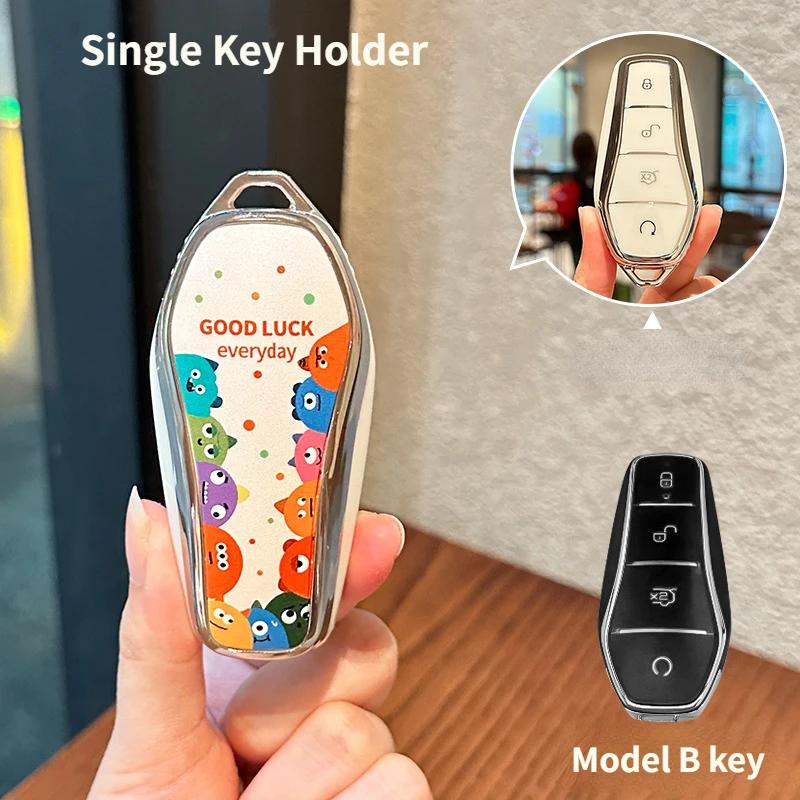 

Подходит для Byd TPU Чехол-брелок для ключей автомобиля Seagull/Dolphin/Qin/Han/Tang/Song/Seal U Dm-I/Atto03 Полностью закрывающийся защитный чехол