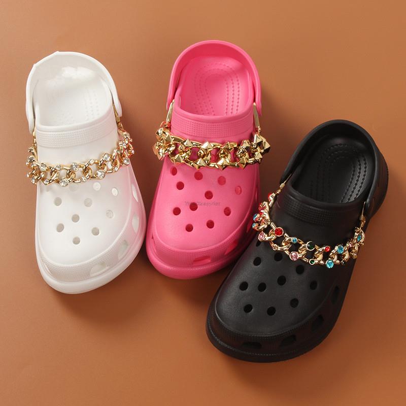 2026 Catene Donna Scarpe Designer Charms Acrilico Strass Charms Decorazione Scarpe DIY Staccabile Accessori Scarpe