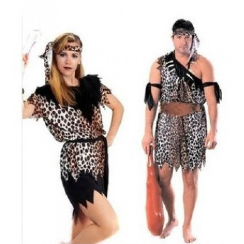 Festival Party Show Clothes Adult Men and Women Aboriginal Primitives Indian Leopard Savage Clothing