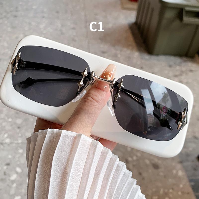 Женские солнцезащитные очки, модные безободковые солнцезащитные очки, мужские солнцезащитные очки