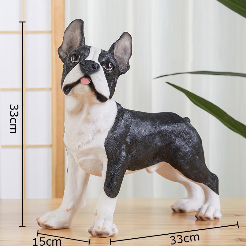 Golden Retriever French Bulldog Statue Simulated Animal Ornaments Desk Decoration Creative Puppy Sculpture Room Aesthetic Decor