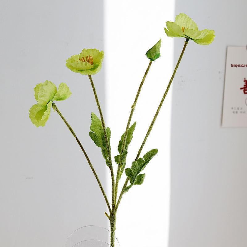 High-End Realistic Poppy Silk Flowers for Wedding and Home Decoration