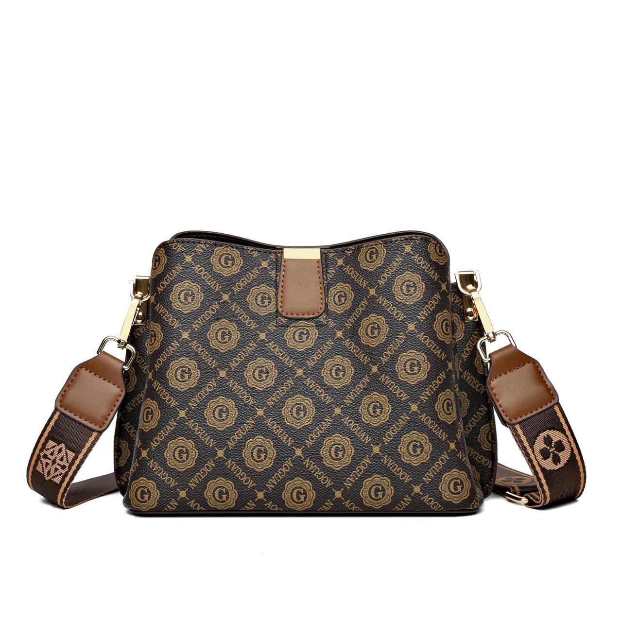 Женская сумка для внешней торговли новинка 2023 года расширенная универсальная сумка-ведро с буквенным принтом и широким плечевым ремнем большая вместительная сумка-ведро на одно плечо Tide 2094₽