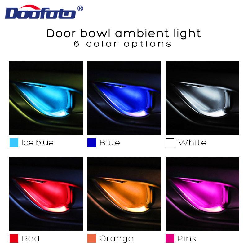 Car Decoration Light Interior Atmosphere Lights LED Strip lamp accessories for auto door bowl openning safety warning automotive