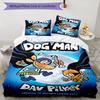 3pcs DogMan1 Design Cover Set - HD Printed Bedding with 1 Cover and 2 Pillowcases - Perfect for Home and Dorm Decor