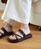 Cesti Round Toe Cushioned Flip-Flops (Brown)