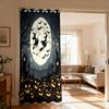 1PC Halloween Night Witch Pumpkin Bat Print Single Loop Curtain For Living Room Bedroom Door Window Home Decoration