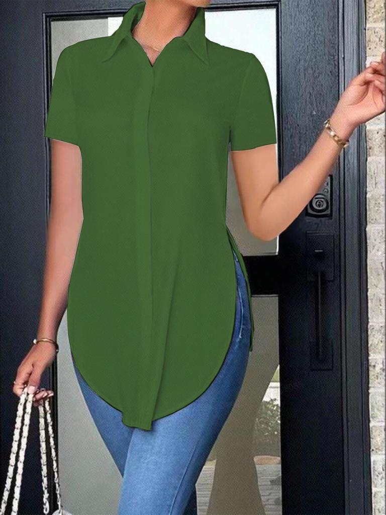 2026 Summer Fashion Women's Polo Collar Blouse