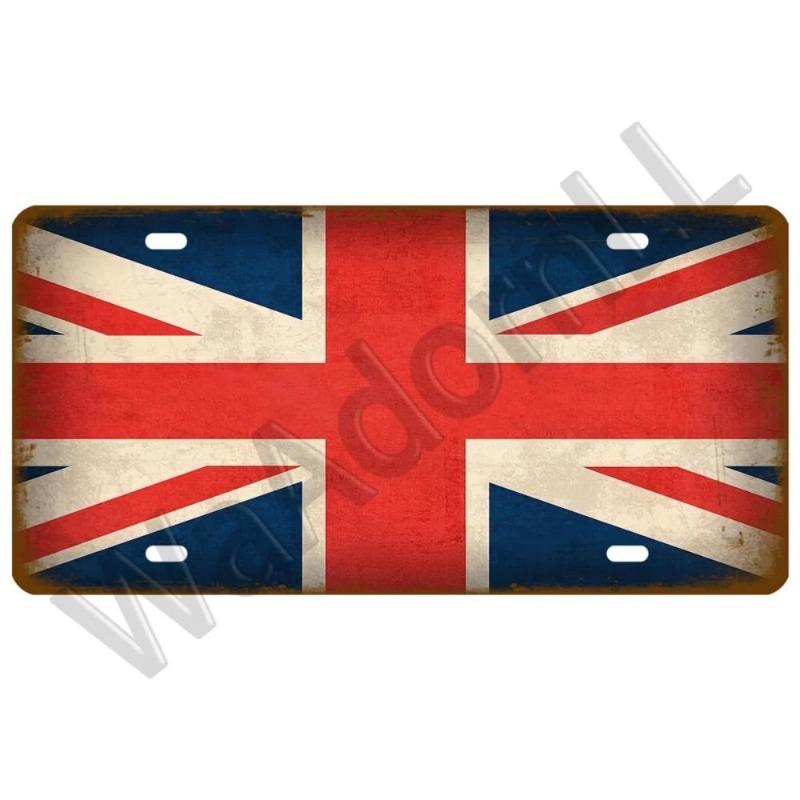 Retro Car 2D Metal Sign, Aluminum Wall Decor 15x30cm