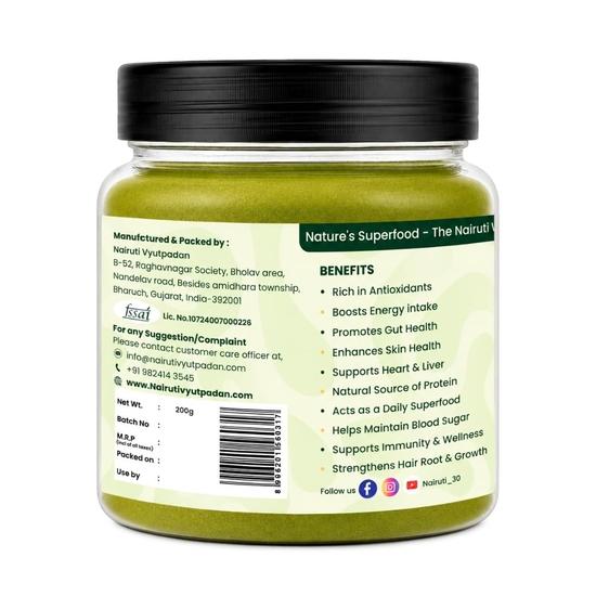 Moringa Leaf Powder 200g | 100% Pure Sahjan Superfood — Immunity, Iron & Calcium Rich • Preservative-Free • Farm-Sourced