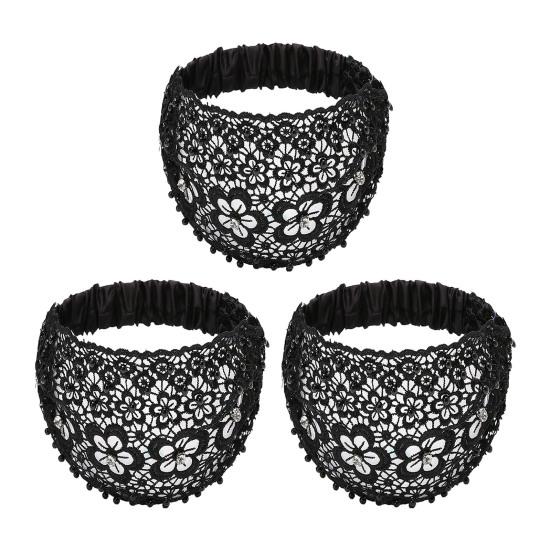 3/4Pcs Women Hairband Faux Pearl Embellished Wide Headband Bohemian Style