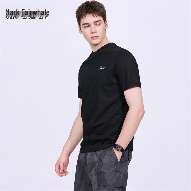 Mark Fairwhale Men's Floral Embroidered Round Neck T-Shirt
