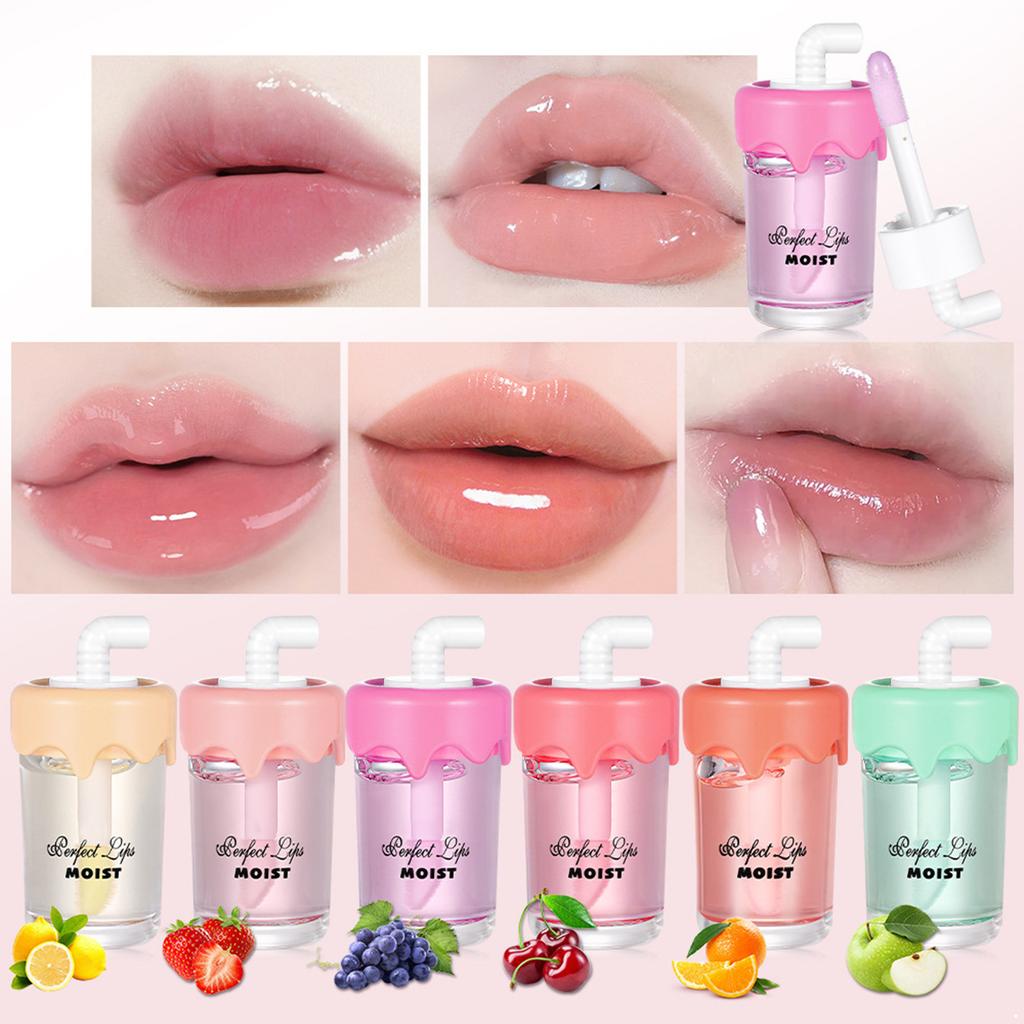 1PC Hydrating Lip Oil with Natural Fruit Fragrance - Daily Nourishing Lip Glaze for Long Lasting Smoothness and Comfort
