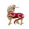 Bocinxin Yun Red Unicorn Horse Rhinestone Brooch - Luxurious Chinese Accessory & Corsage, Perfect Birthday Gift